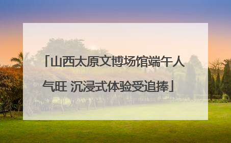 山西太原文博场馆端午人气旺 沉浸式体验受追捧