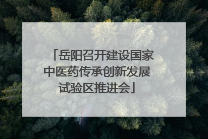 岳阳召开建设国家中医药传承创新发展试验区推进会