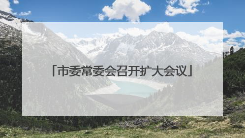 市委常委会召开扩大会议