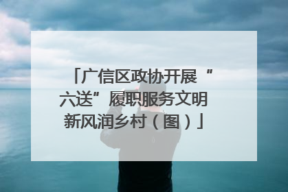 广信区政协开展“六送”履职服务文明新风润乡村（图）