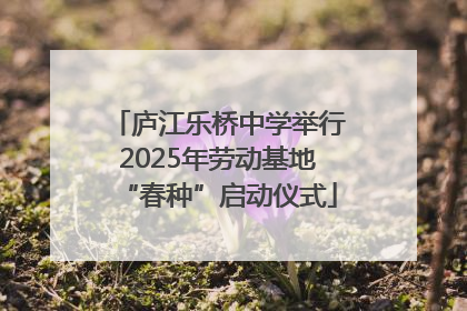庐江乐桥中学举行2025年劳动基地“春种”启动仪式
