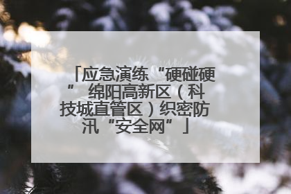 应急演练“硬碰硬” 绵阳高新区（科技城直管区）织密防汛“安全网”