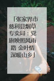 张家界市慈利县烟草专卖局：党旗映照风雨路 金叶情深暖山乡