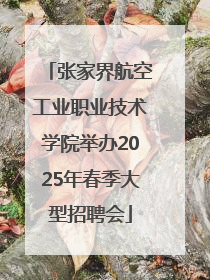 张家界航空工业职业技术学院举办2025年春季大型招聘会