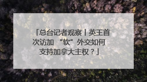 总台记者观察丨英王首次访加 “软”外交如何支持加拿大主权？