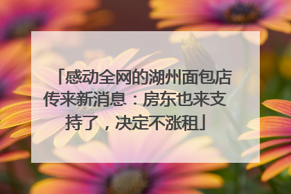 感动全网的湖州面包店传来新消息：房东也来支持了，决定不涨租
