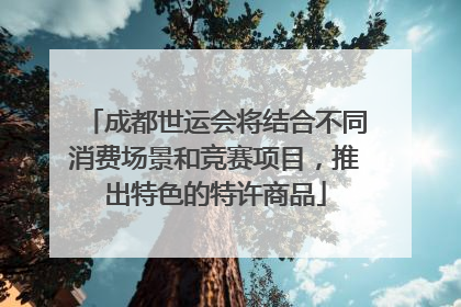 成都世运会将结合不同消费场景和竞赛项目，推出特色的特许商品