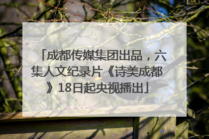 成都传媒集团出品，六集人文纪录片《诗美成都》18日起央视播出