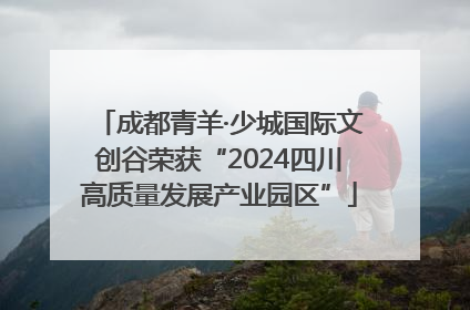 成都青羊·少城国际文创谷荣获“2024四川高质量发展产业园区”