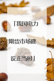 我国电力期货市场建设正当时