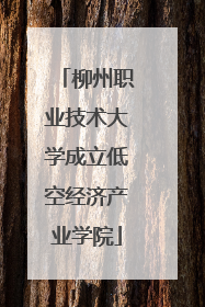 柳州职业技术大学成立低空经济产业学院