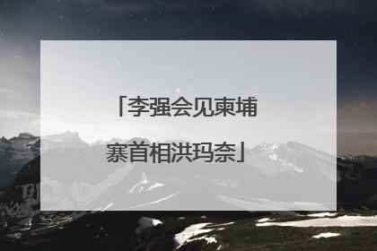 李强会见柬埔寨首相洪玛奈