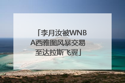 李月汝被WNBA西雅图风暴交易至达拉斯飞翼