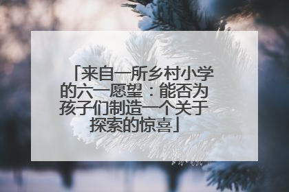 来自一所乡村小学的六一愿望：能否为孩子们制造一个关于探索的惊喜