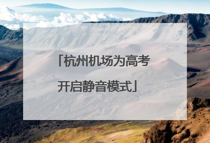 杭州机场为高考开启静音模式