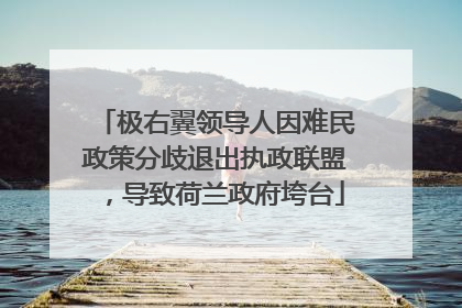 极右翼领导人因难民政策分歧退出执政联盟，导致荷兰政府垮台