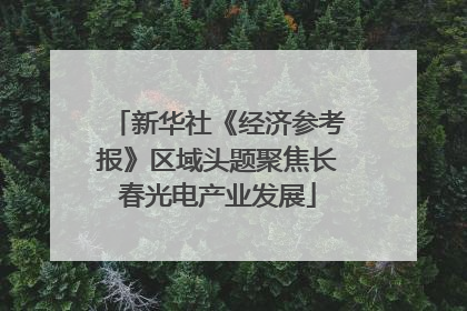 新华社《经济参考报》区域头题聚焦长春光电产业发展