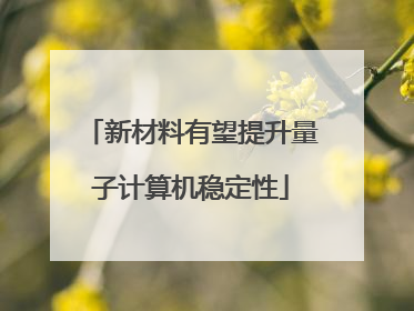 新材料有望提升量子计算机稳定性