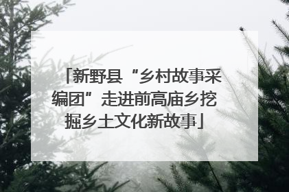 新野县“乡村故事采编团”走进前高庙乡挖掘乡土文化新故事