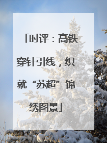时评：高铁穿针引线，织就“苏超”锦绣图景