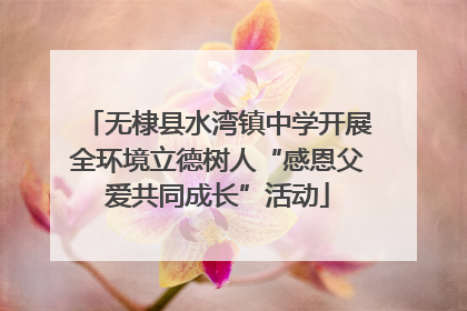 无棣县水湾镇中学开展全环境立德树人“感恩父爱共同成长”活动