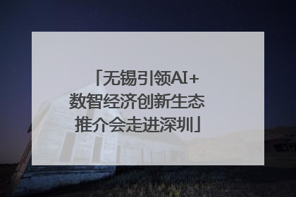 无锡引领AI+数智经济创新生态推介会走进深圳