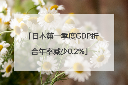 日本第一季度GDP折合年率减少0.2%