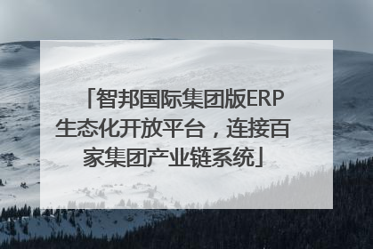 智邦国际集团版ERP生态化开放平台，连接百家集团产业链系统
