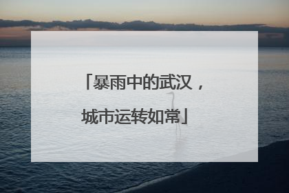 暴雨中的武汉，城市运转如常