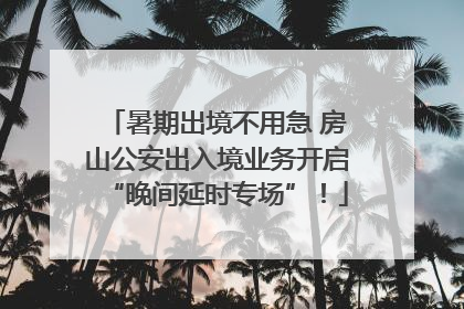 暑期出境不用急 房山公安出入境业务开启“晚间延时专场”！