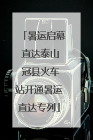 暑运启幕 直达泰山 冠县火车站开通暑运直达专列
