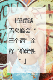 望岳谈｜青岛峰会“三个词”诠释“确定性”