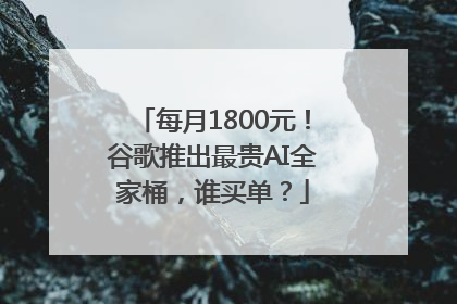 每月1800元！谷歌推出最贵AI全家桶，谁买单？