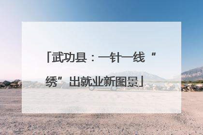 武功县：一针一线“绣”出就业新图景