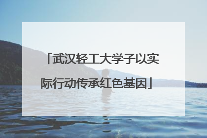 武汉轻工大学子以实际行动传承红色基因