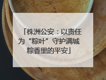 株洲公安：以责任为“粽叶”守护满城粽香里的平安