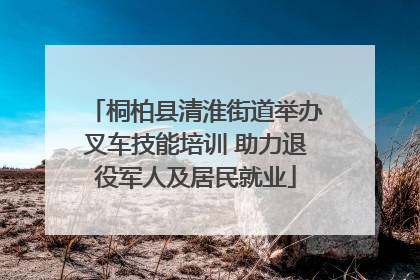 桐柏县清淮街道举办叉车技能培训 助力退役军人及居民就业