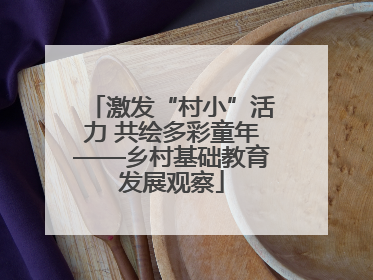 激发“村小”活力 共绘多彩童年——乡村基础教育发展观察