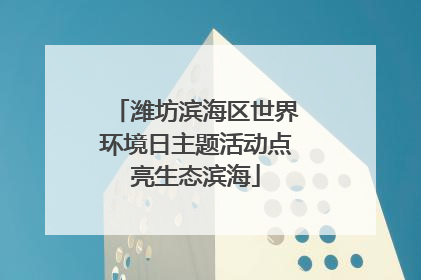 潍坊滨海区世界环境日主题活动点亮生态滨海