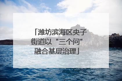 潍坊滨海区央子街道以“三个问”融合基层治理
