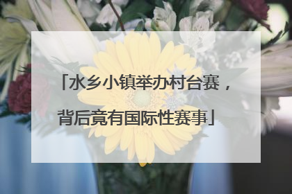 水乡小镇举办村台赛，背后竟有国际性赛事