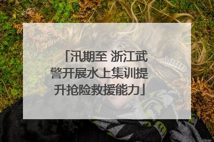 汛期至 浙江武警开展水上集训提升抢险救援能力