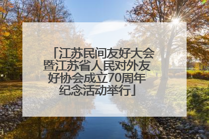 江苏民间友好大会暨江苏省人民对外友好协会成立70周年纪念活动举行