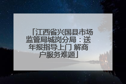 江西省兴国县市场监管局城岗分局：送年报指导上门 解商户服务难题