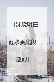 沈晓明在涟水娄底段巡河