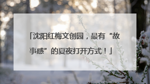 沈阳红梅文创园，最有“故事感”的夏夜打开方式！