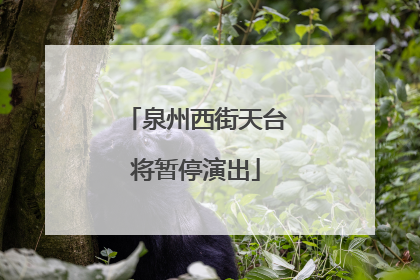 泉州西街天台将暂停演出