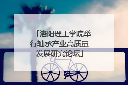 洛阳理工学院举行轴承产业高质量发展研究论坛