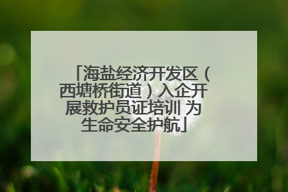 海盐经济开发区（西塘桥街道）入企开展救护员证培训 为生命安全护航