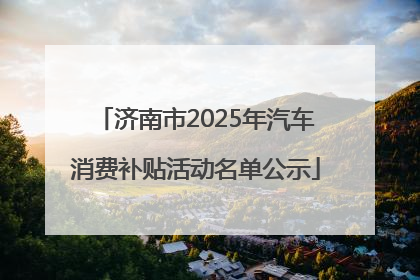 济南市2025年汽车消费补贴活动名单公示